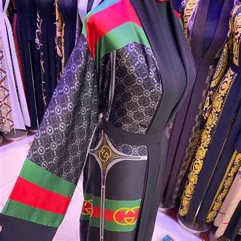 gucci print abaya